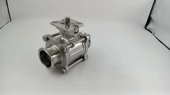 304 316 Hygienic Air Pneumatic Actuated Actuator Two Way Three Pieces 3PC Manual Handle Quick Fit Stainless Steel Clamped Welded Clamp Ball Valve Sanitary Valve