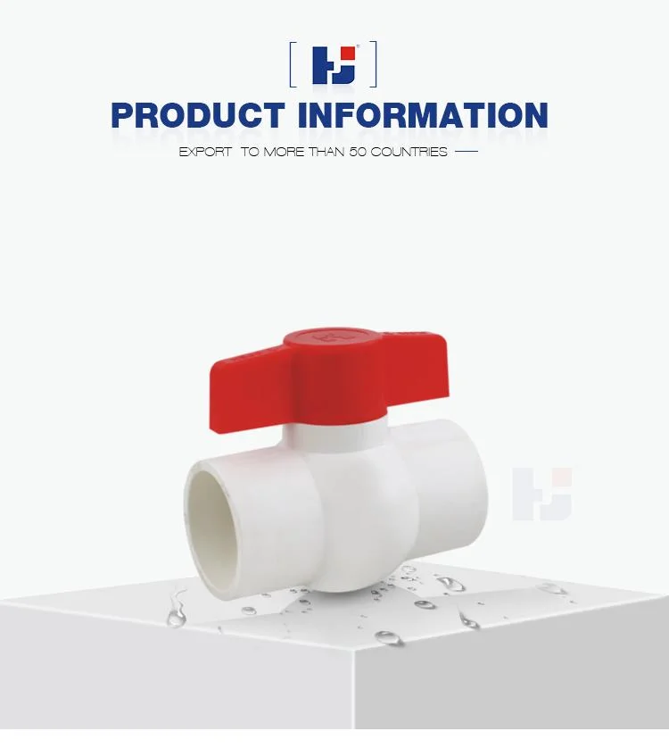 UPVC Plastic Water Supply Irrigation Valve PVC All Size Available New Type Compact Ball Valve