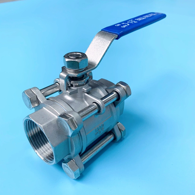 SS304 316 3-Piece Full Port Manual Stainless Steel 3PC Ball Valve