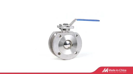 Pn16 Italy Type CF8m SS304 1PC Wafer Flanged Ball Valve with ISO Mounting Pad